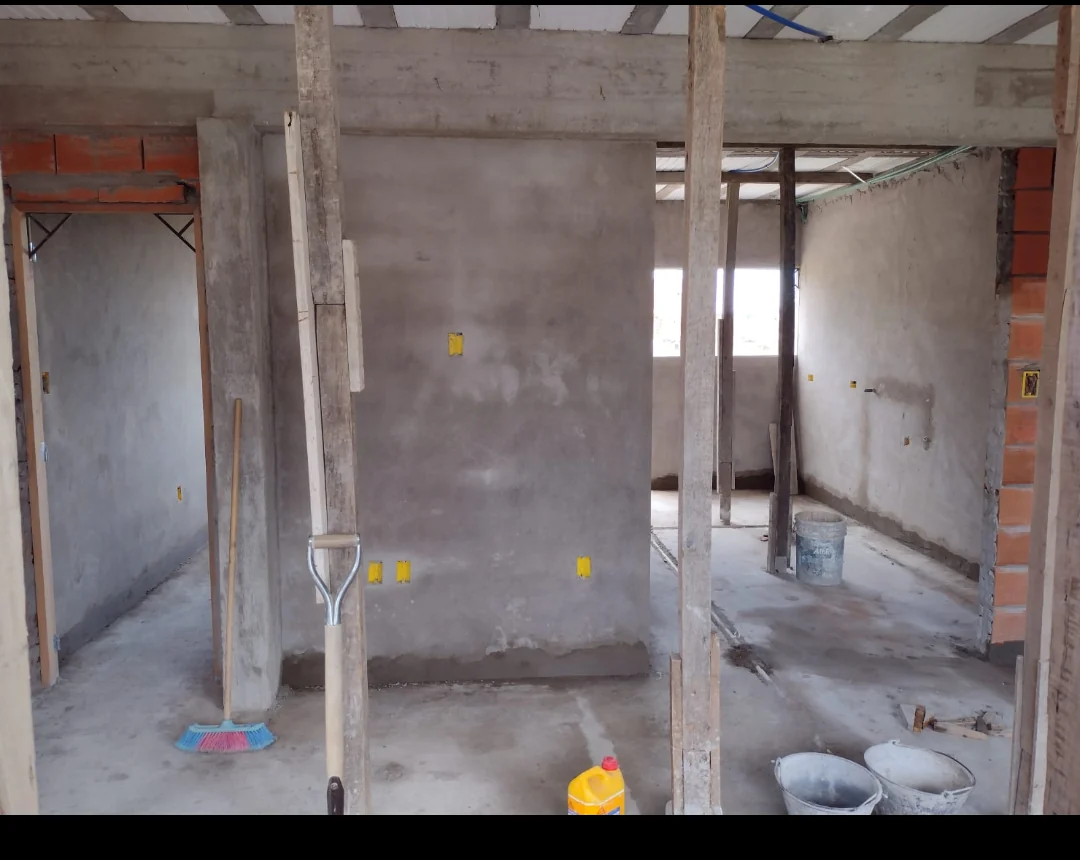 Interior de vivienda en obra